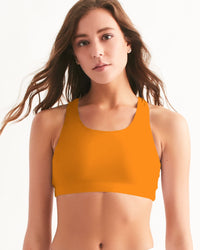 Thumbnail for Chaluisant - Tangy-Orange Women's Seamless Sports Bra -