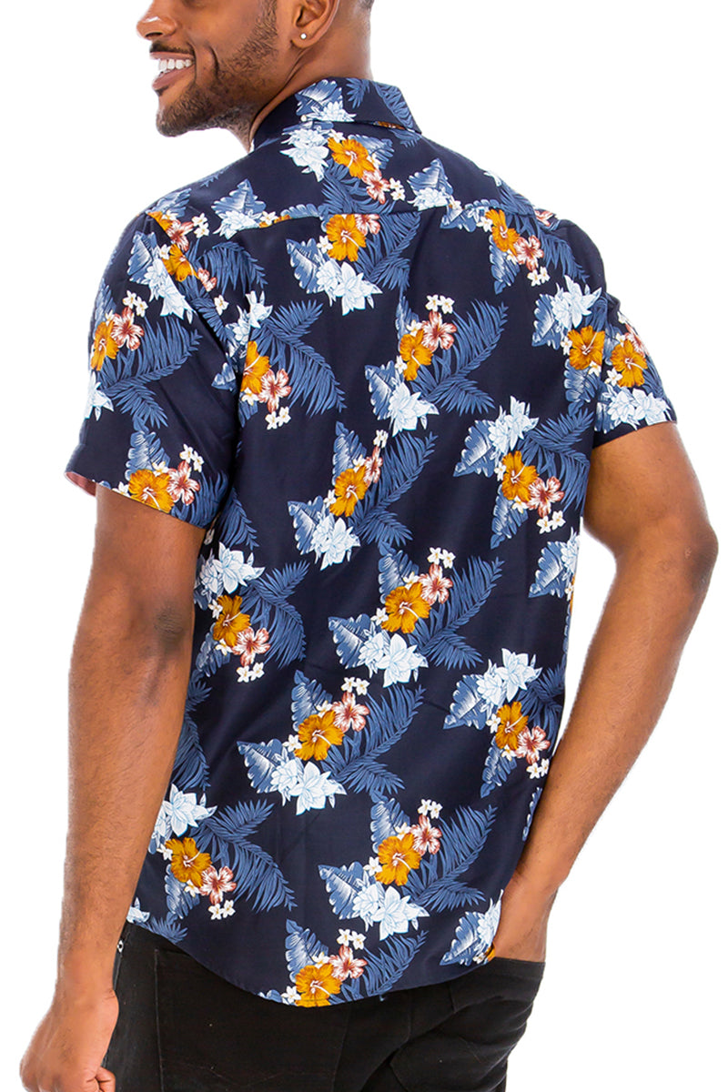 WEIV - Digital Print Hawaiian Short Sleeve Shirt -