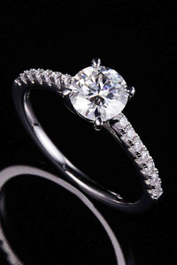 Thumbnail for 1 Carat Moissanite 925 Sterling Silver Side Stone Ring