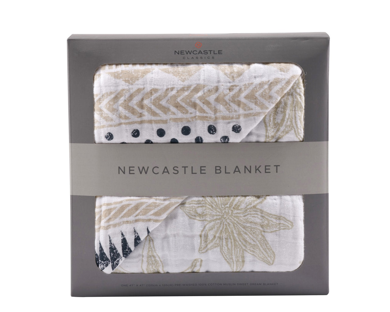 Pyramid and Boho Fields Cotton Muslin Newcastle Blanket -