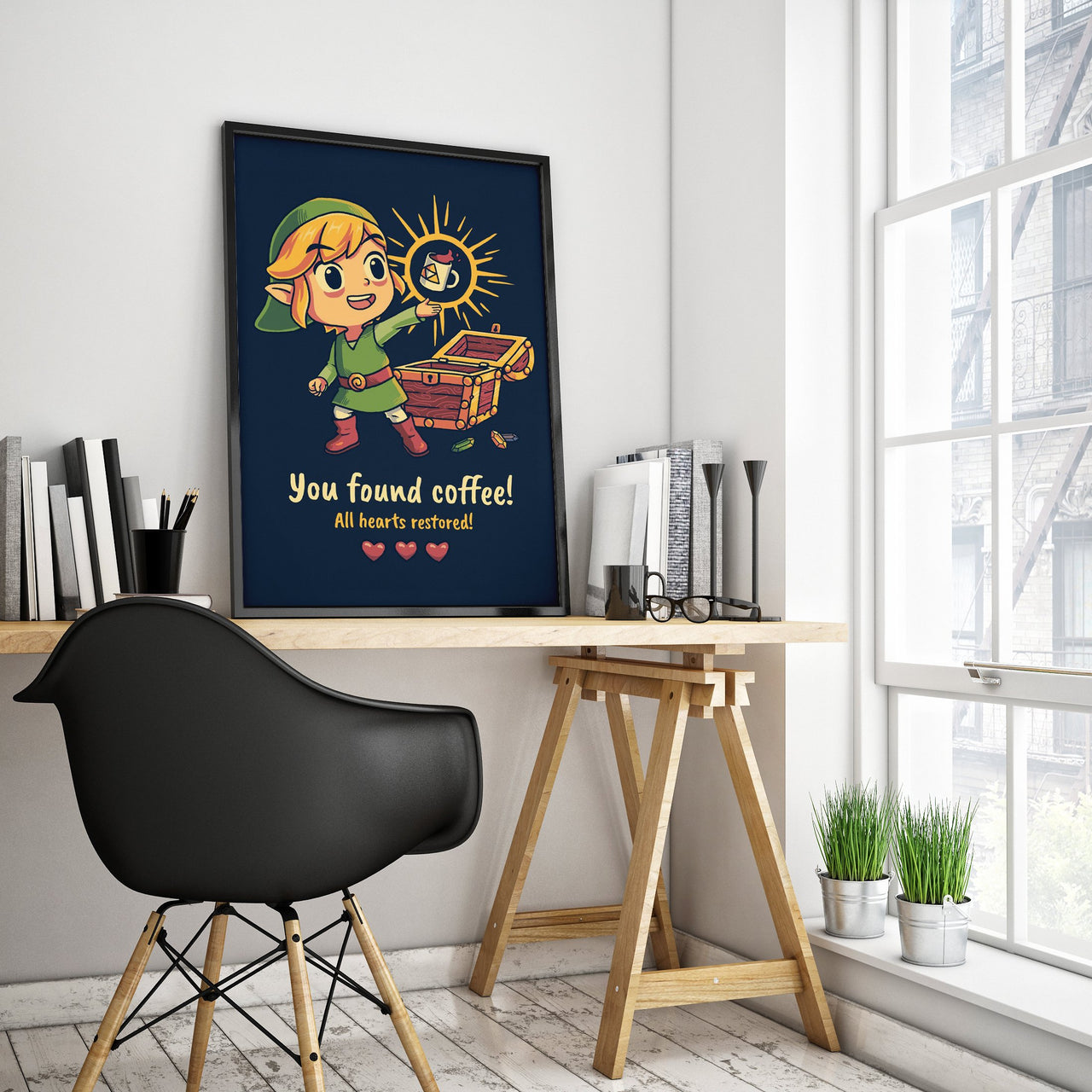 Zelda - You found coffee - funny poster - USA printed -  4 SIZES -