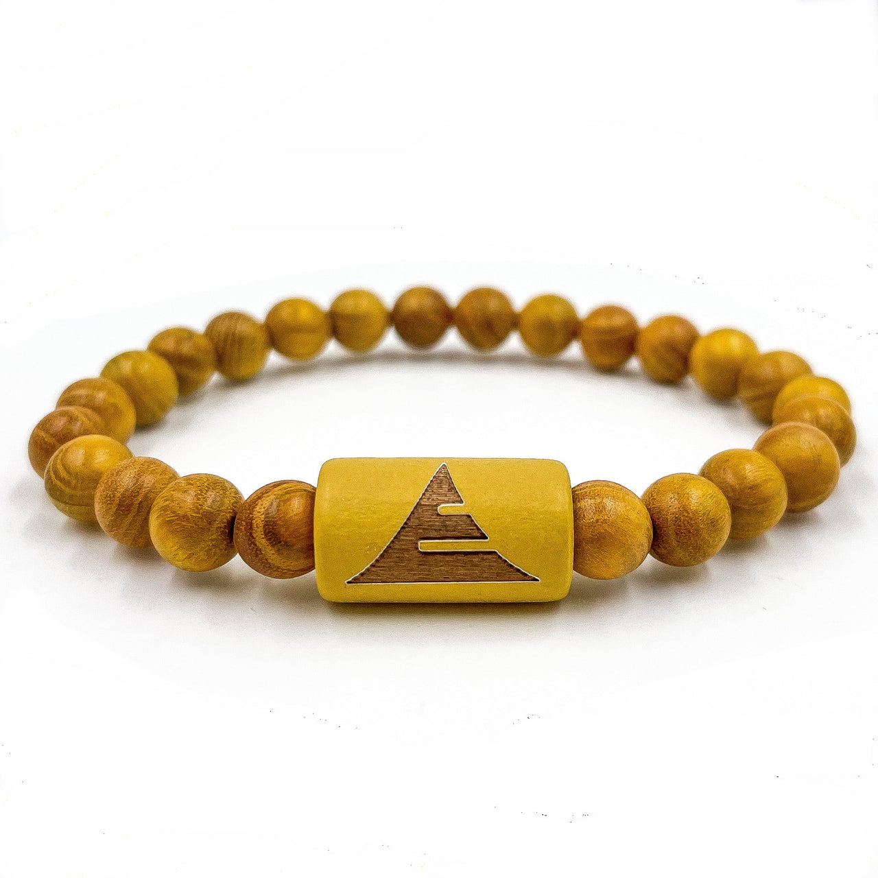 Solid - Yellow Sandalwood Mala Beaded Bracelet -