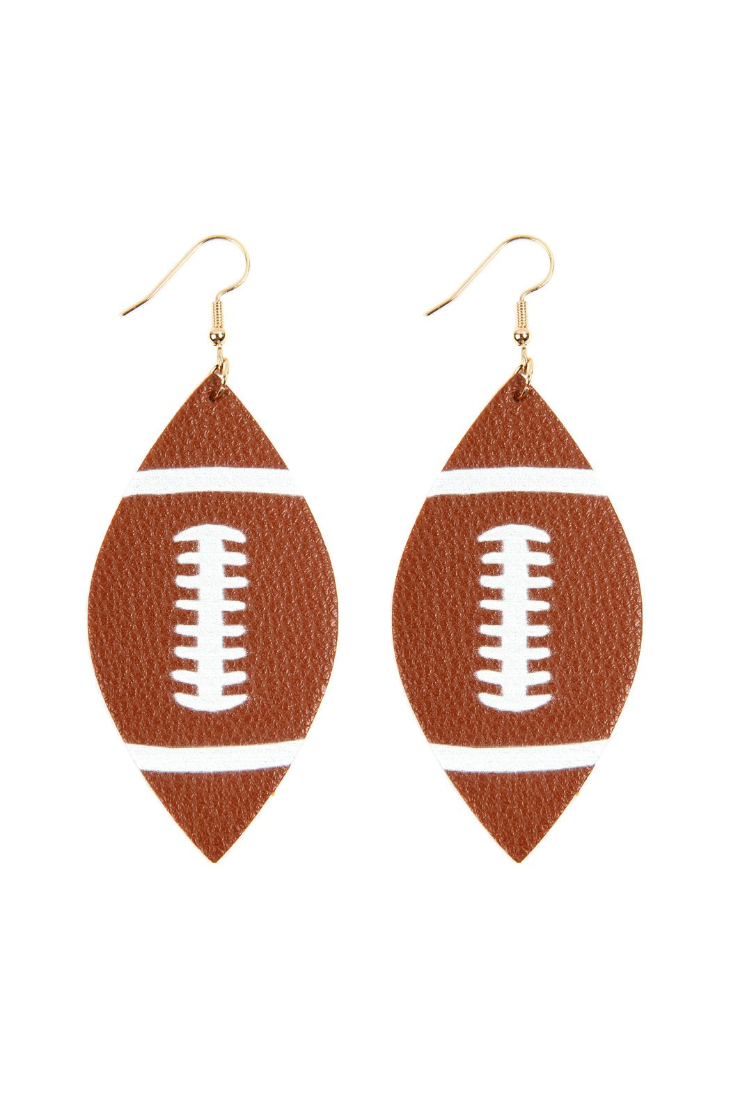 Football Leather Drop Earrings -