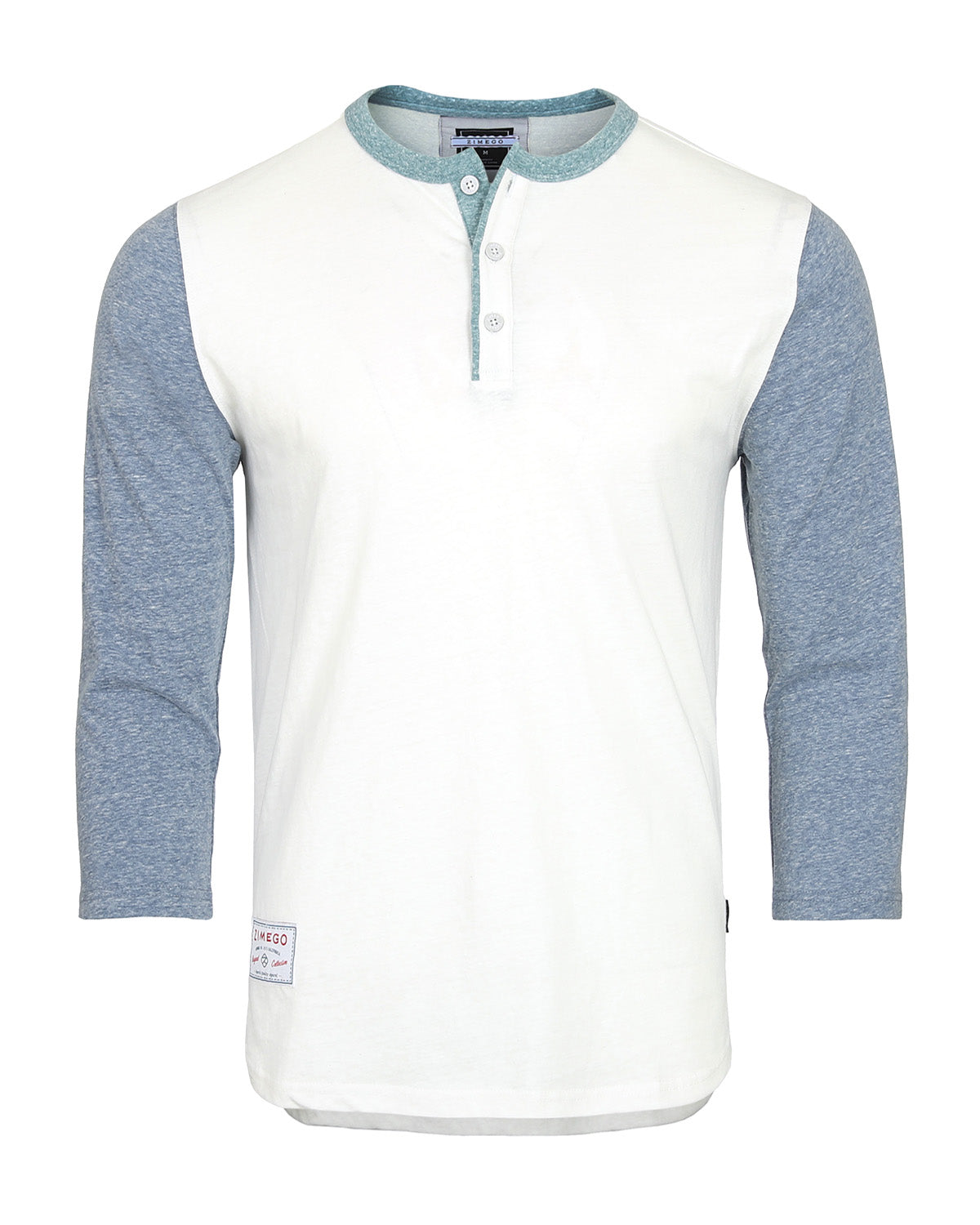 Men's 3/4 Sleeve Baseball Retro Henley – Casual Athletic Button Crewneck Shirts - 4 COLORS -