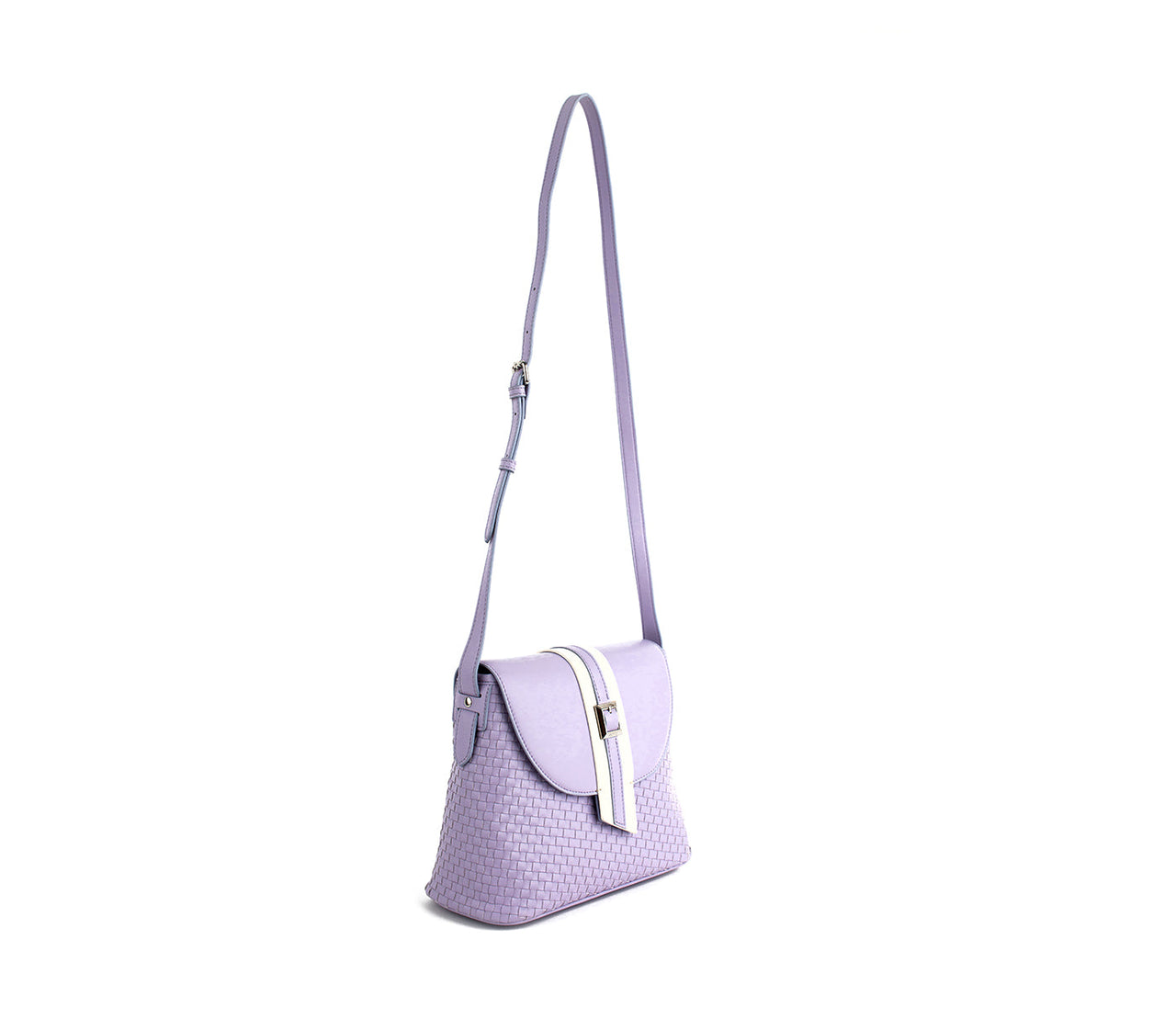 GUNAS NEW YORK - Kate - Lilac Vegan Basket Weave Bag - 1 COLOR -