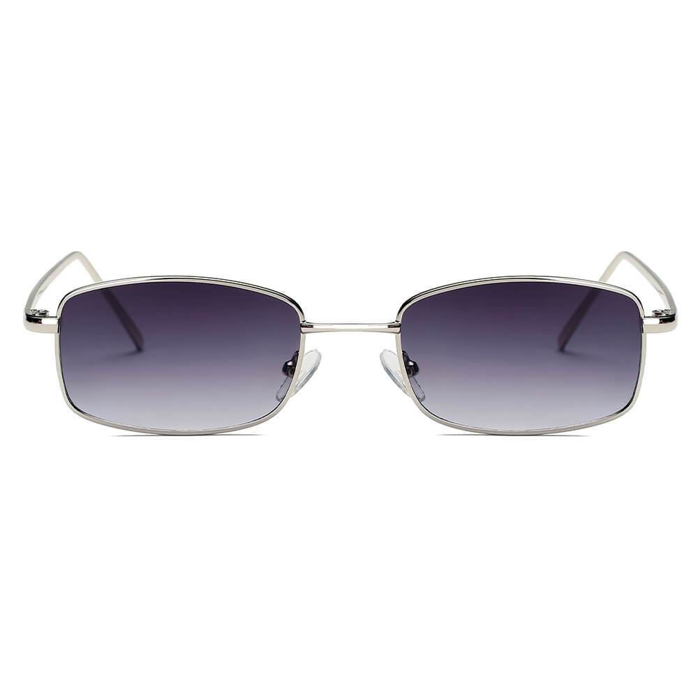 Garner | S2076 - Retro Vintage Slim Rectangle Sunglasses - 5 COLORS -