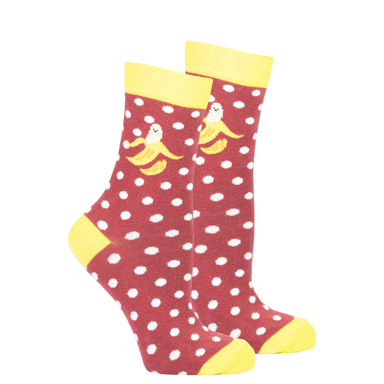 Women's Banana Dot Socks - 1 COLOR -