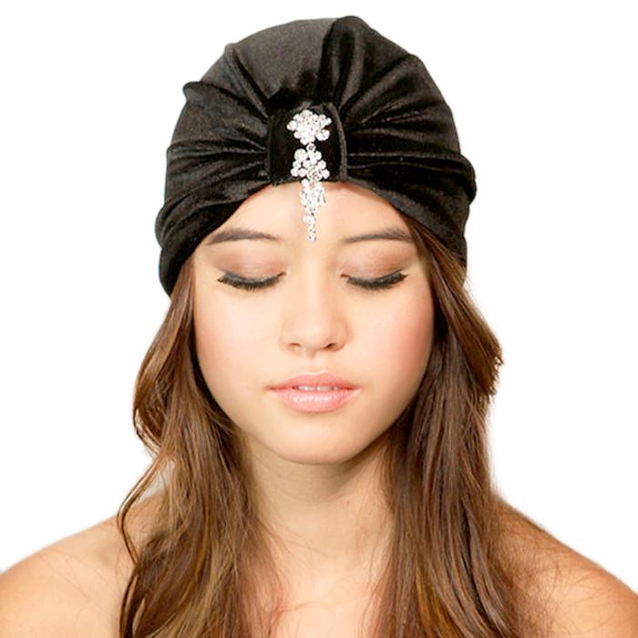 KRISTIN PERRY - Cascading Crystals Turban - 1 COLOR -