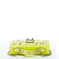 Thumbnail for The Hollywood Bright Yellow Studded Leather Crossbody Bag -