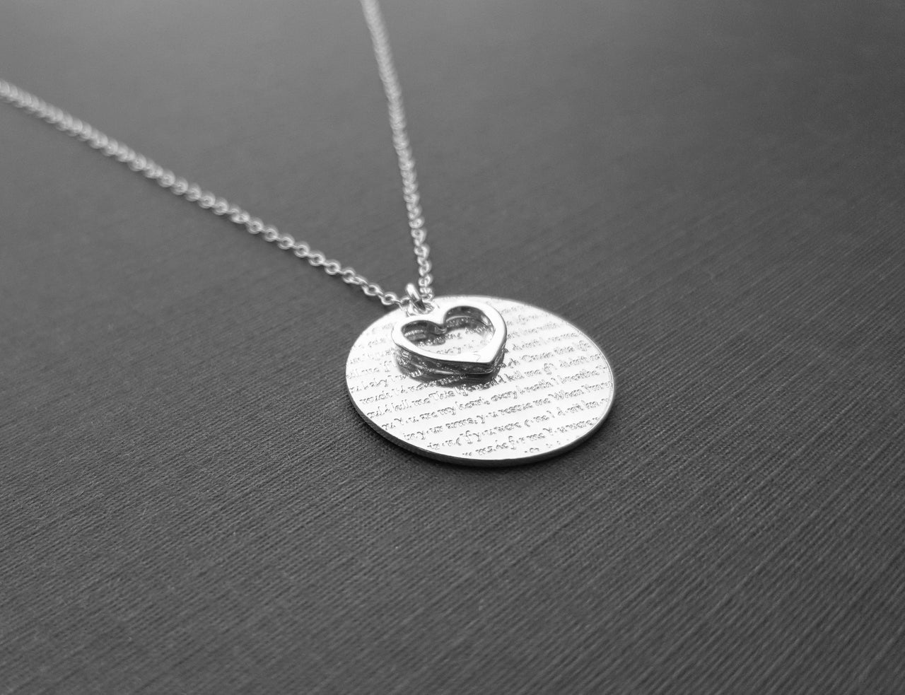 Sincerely Silver - Words of Love Necklace - ADD YOUR PERSONAL MESSAGE! (AT CHECKOUT) -