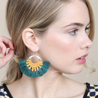 Thumbnail for Riah Fashion - Classic Fan Tassel Earrings - 7 COLORS -