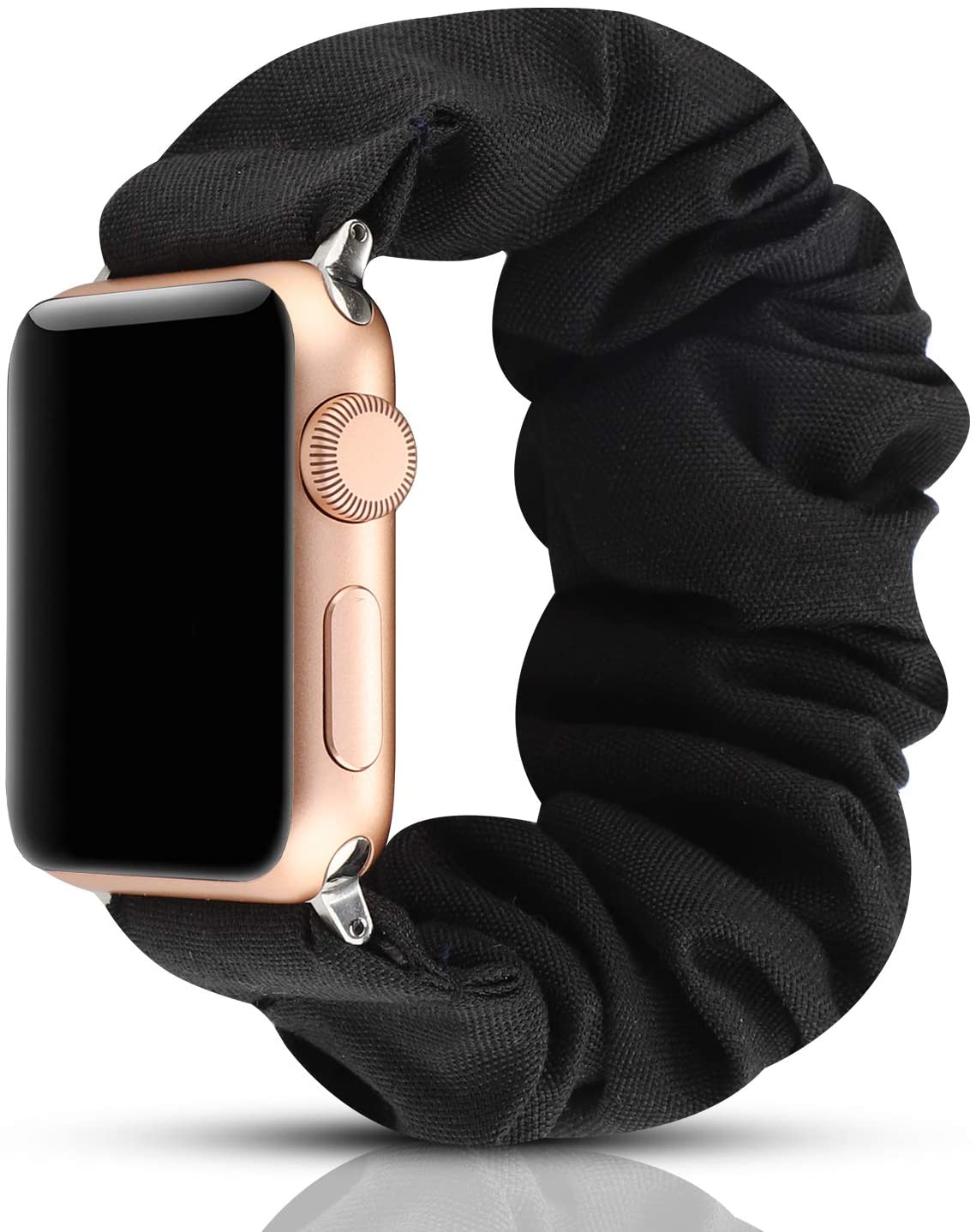 Savoy - Elastic Scrunchie Apple Watch Band - Black - 1 COLOR -