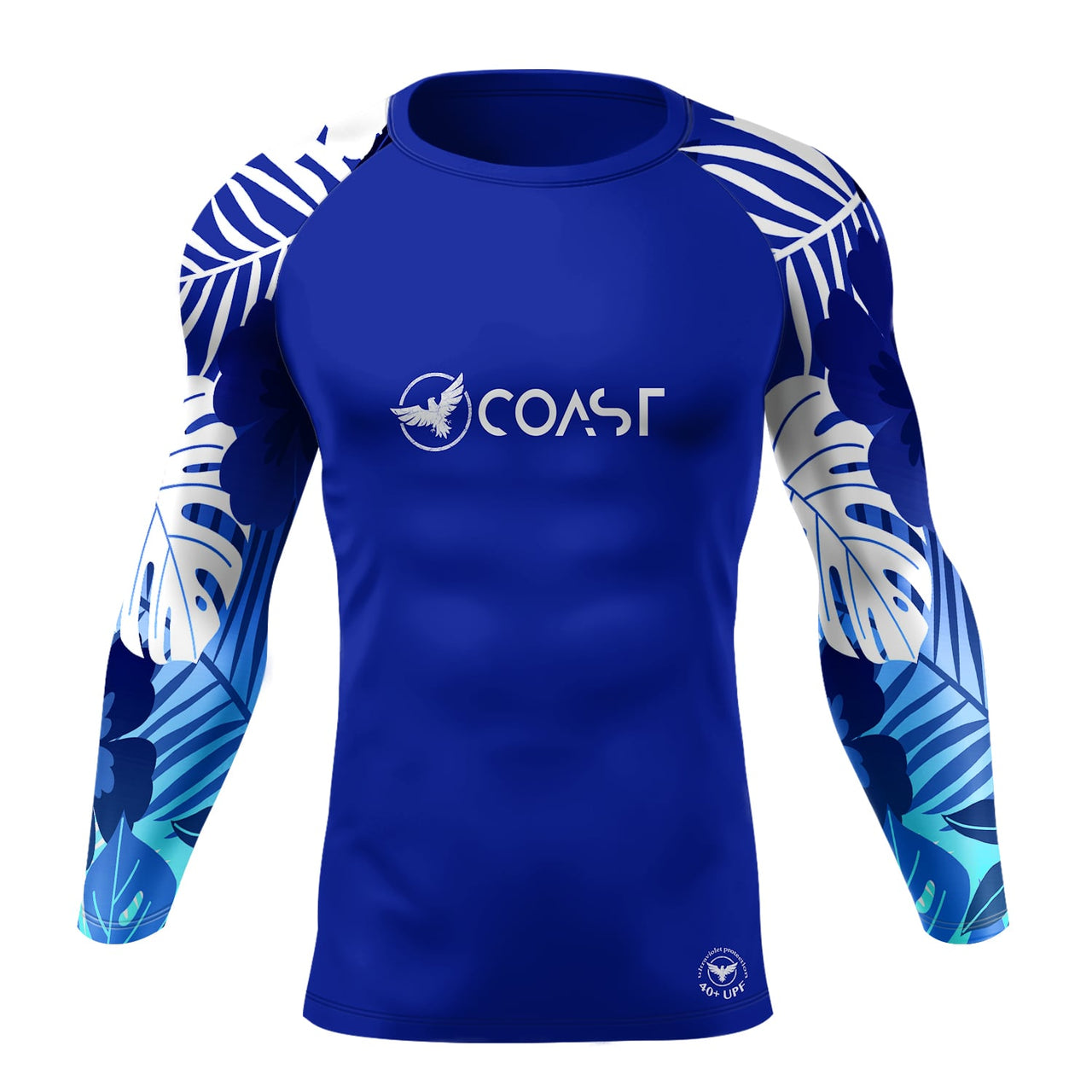 FYC - Men's Tropical Sleeve Royal Performance Rash Guard UPF 40 - 1 COLOR -