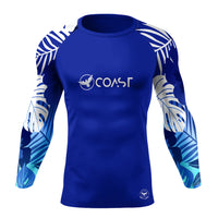 Thumbnail for FYC - Men's Tropical Sleeve Royal Performance Rash Guard UPF 40 - 1 COLOR -