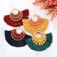 Thumbnail for Riah Fashion - Classic Fan Tassel Earrings - 7 COLORS -