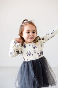 Thumbnail for Eclipse Kids - Long Sleeve Tulle Dress - Sasquatch - SIZES 2T THRU 11/12 -