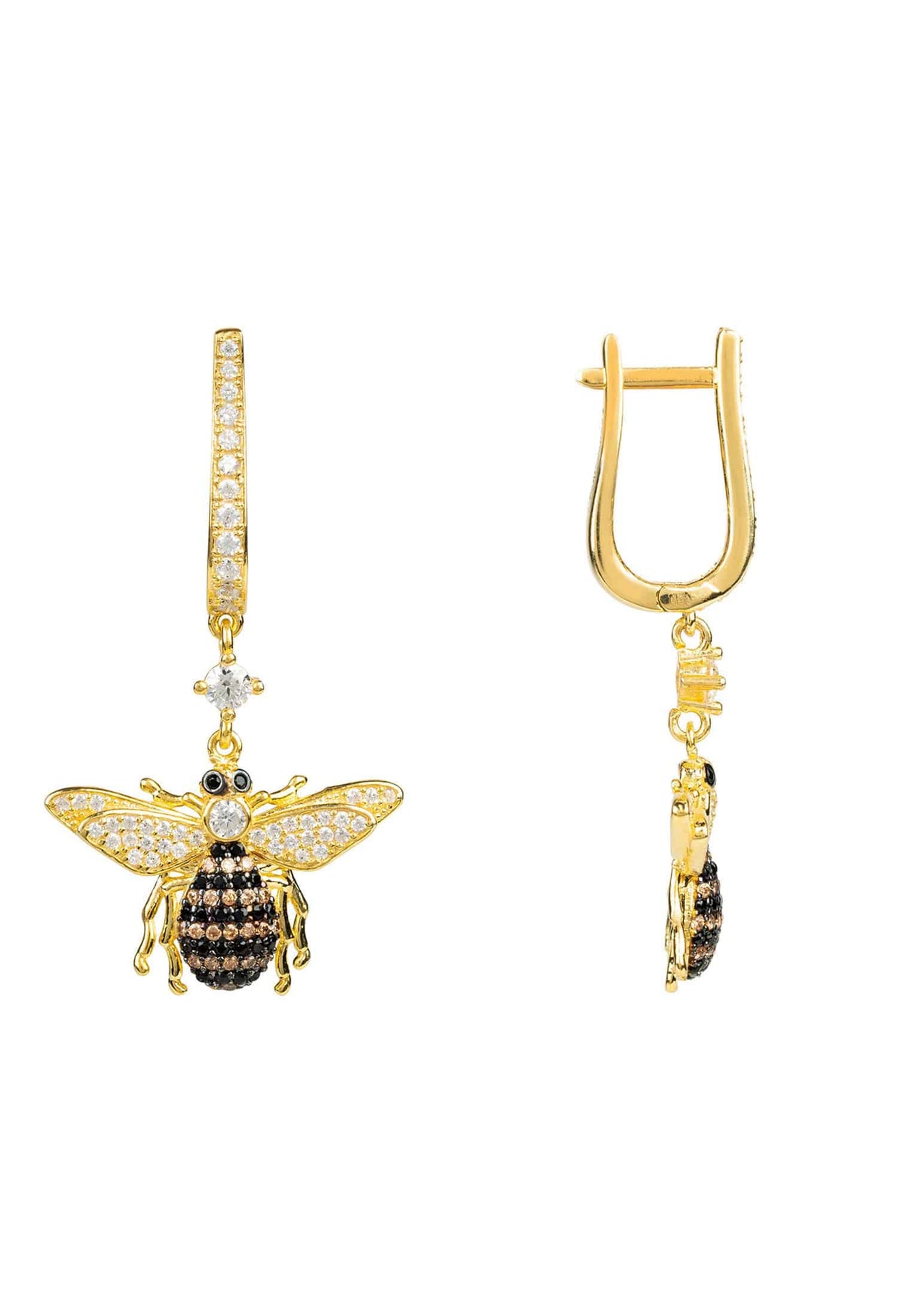 LATELITA - Honey Bee Drop Earrings Gold -