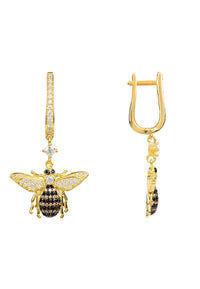 Thumbnail for LATELITA - Honey Bee Drop Earrings Gold -