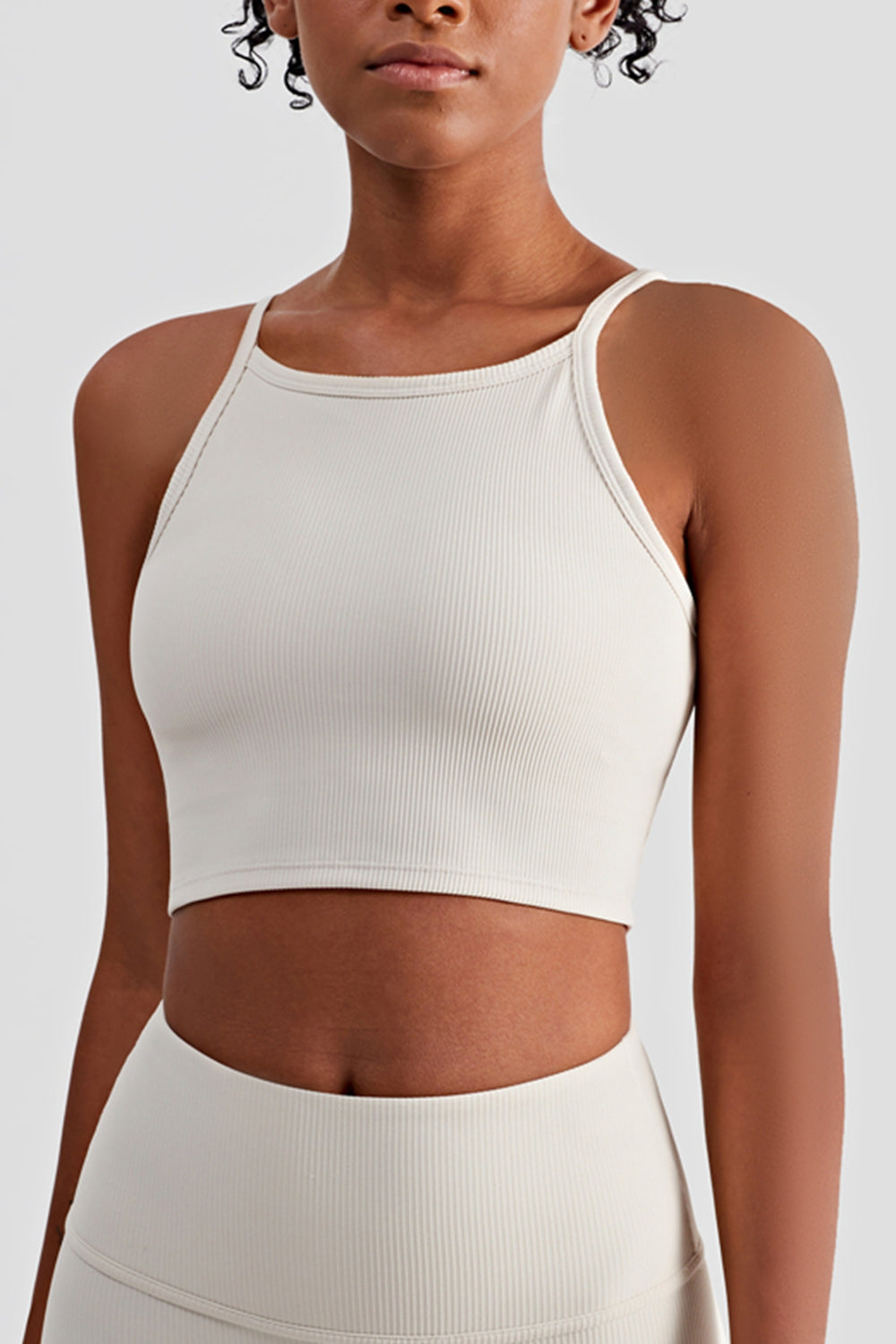 Round Neck Cropped Sports Cami - 3 COLORS - T -