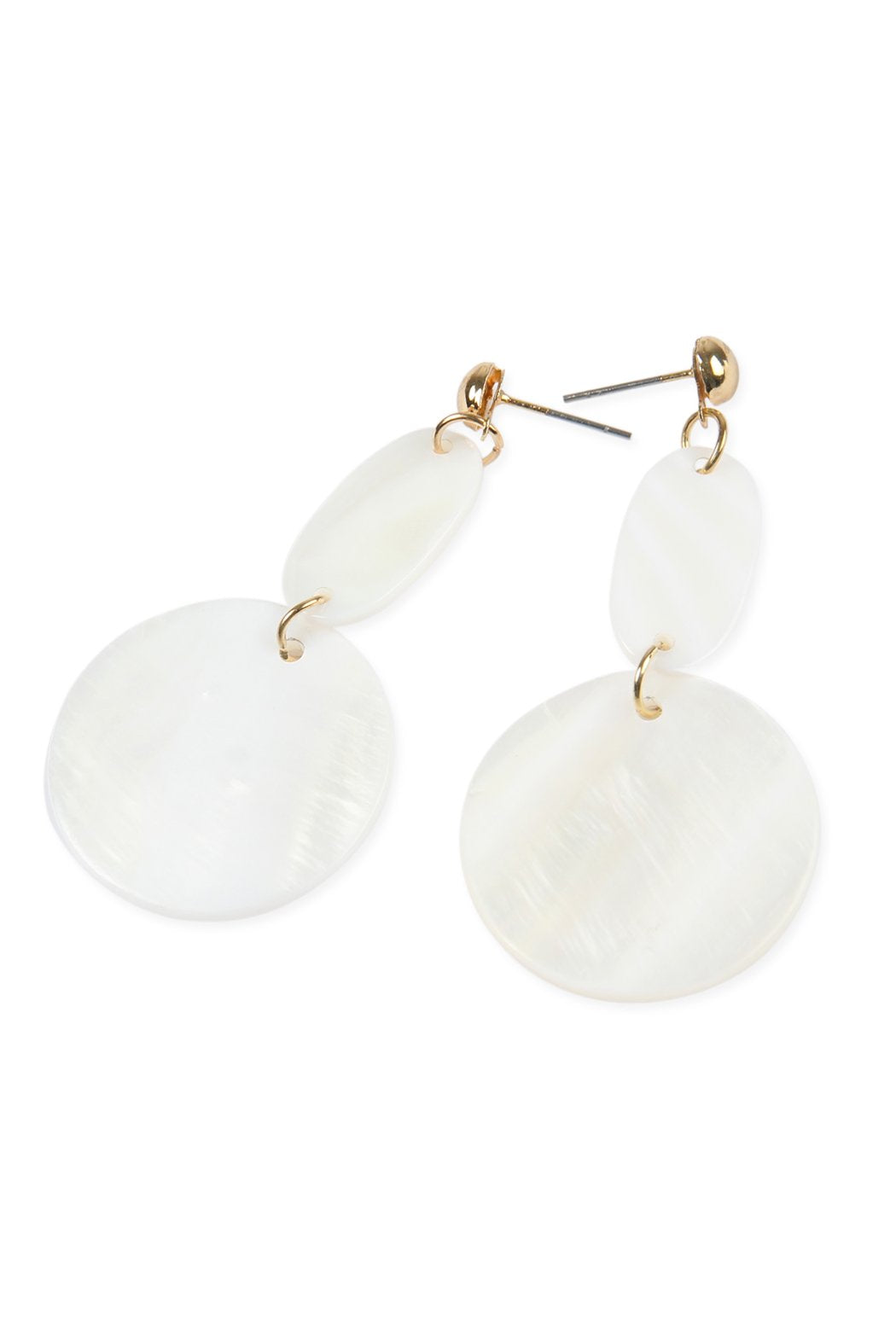 Linked Sea Shell Statement Earrings -