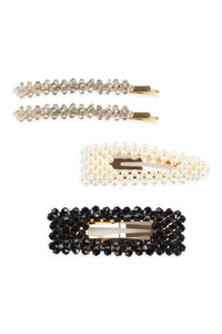 Thumbnail for Riah Fashion - Glass Beads and Pearl Hair Pin Set - 3 COLORS