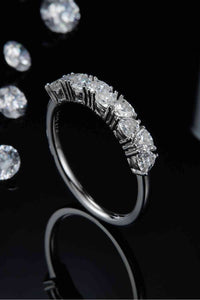 Thumbnail for 1 Carat Moissanite 925 Sterling Silver Half-Eternity Ring