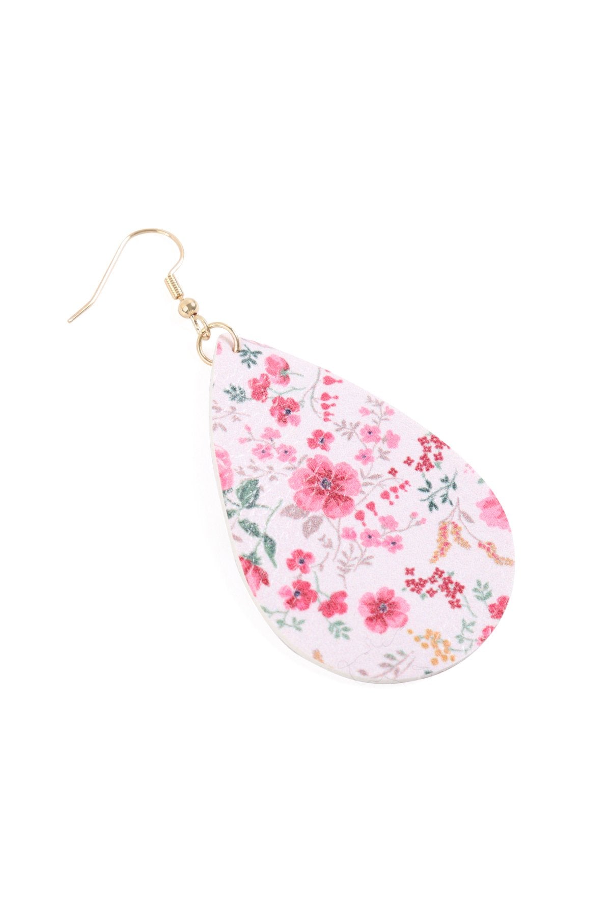 Floral Printed Pear-Shaped Earrings - 7 COLORS -