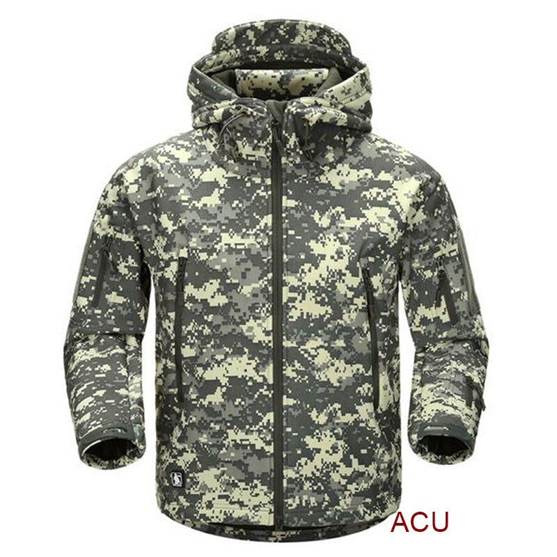 ESDY - Men Outdoor Jacket / Coat, Water-Resistant Luker TAD - Soft Shell Hoodie - Tactical Hunting, Camping, Hiking Clothing - [10 DAY DELIVERY] - 5 COLORS - 3 CAMOS -