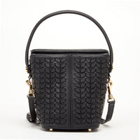 Thumbnail for Anna Woven Leather Bag Black -