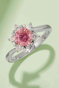 Thumbnail for 1 Carat Moissanite 925 Sterling Silver Cluster Ring