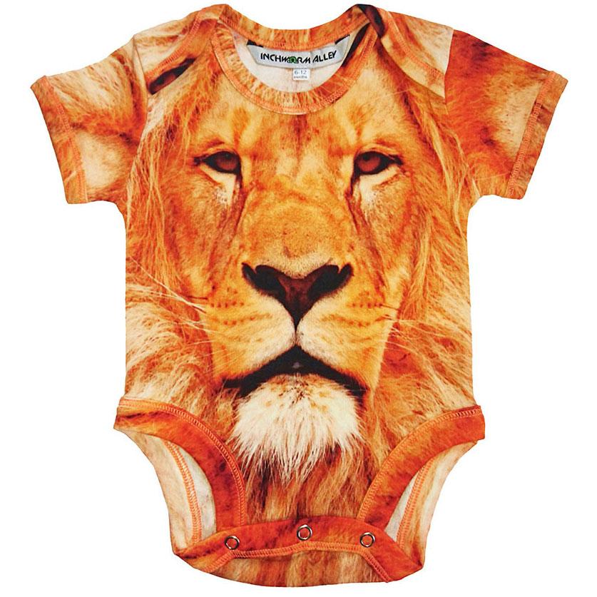 Bodysuit - Short Sleeve - Lion -