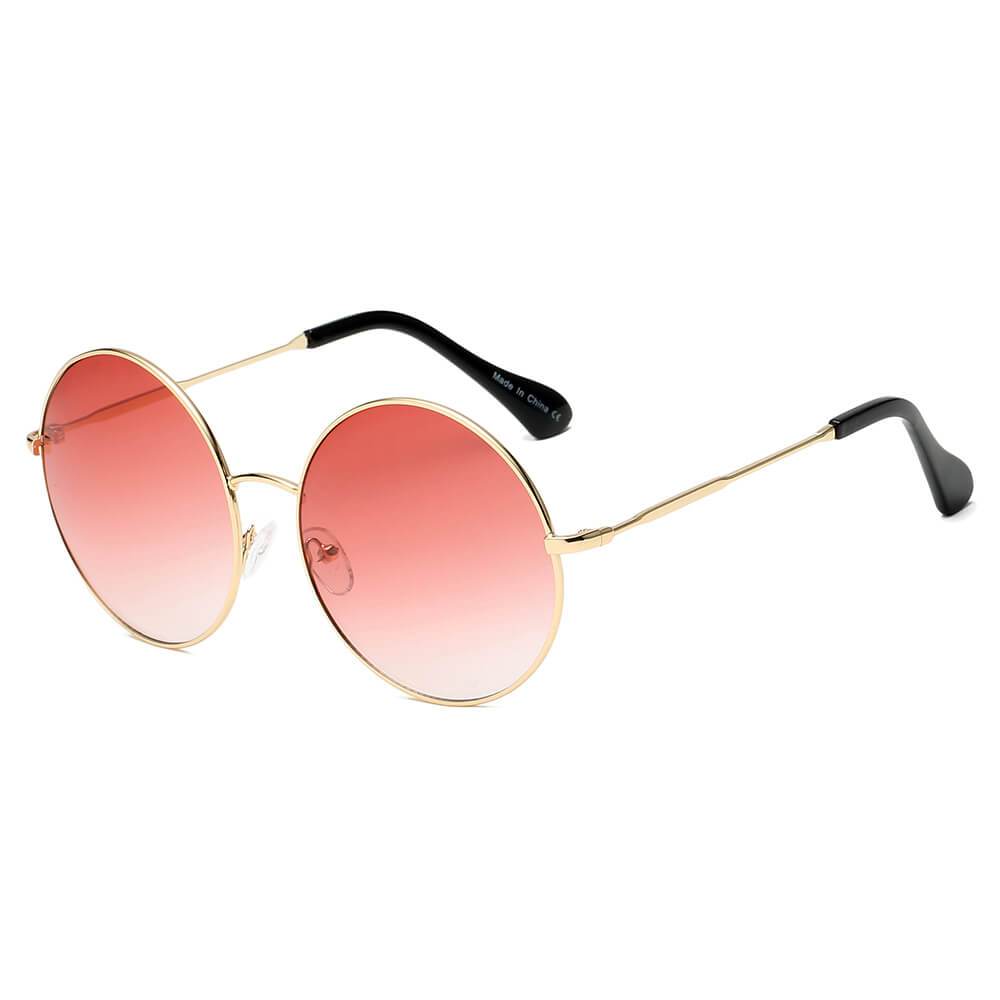 Hermiston | S1067 - Women Metal Round Sunglasses - 4 COLORS -