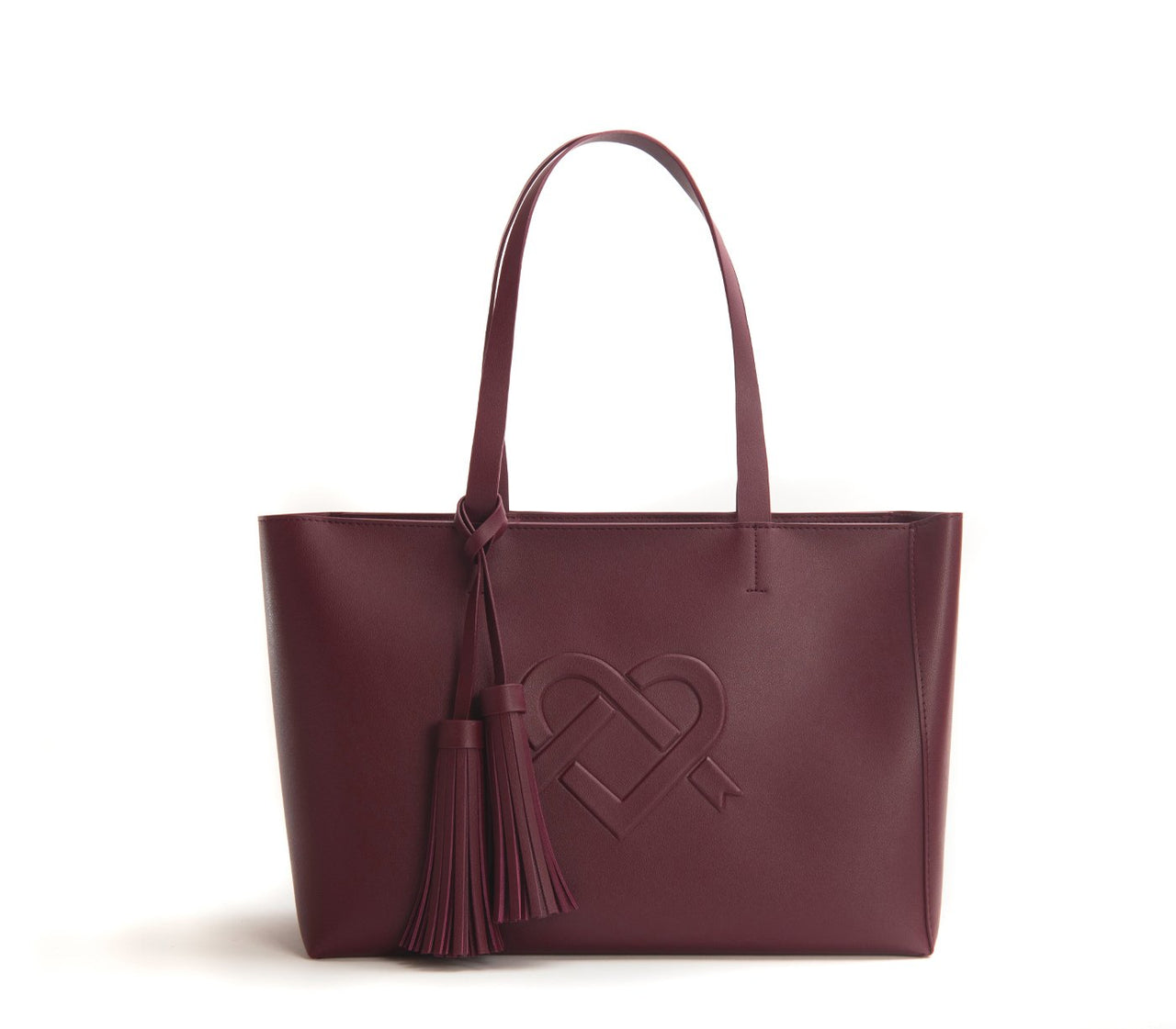 GUNAS NEW YORK - Tippi - Burgundy Vegan Leather Tote Bag - 1 COLOR -