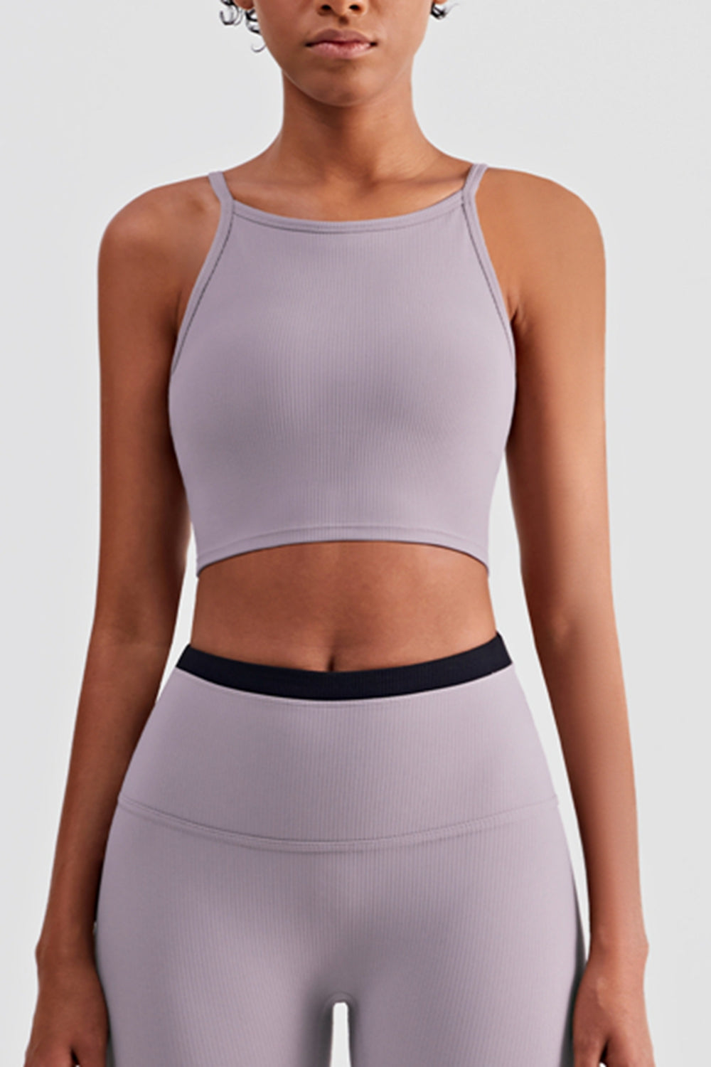 Round Neck Cropped Sports Cami - 3 COLORS - T -