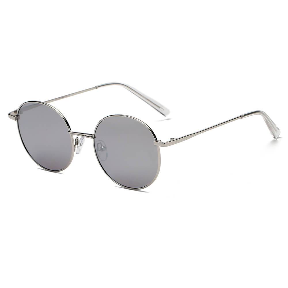 Geneva | S2066 - Retro Vintage Metal Round Oval Circle Sunglasses - 4 COLORS -