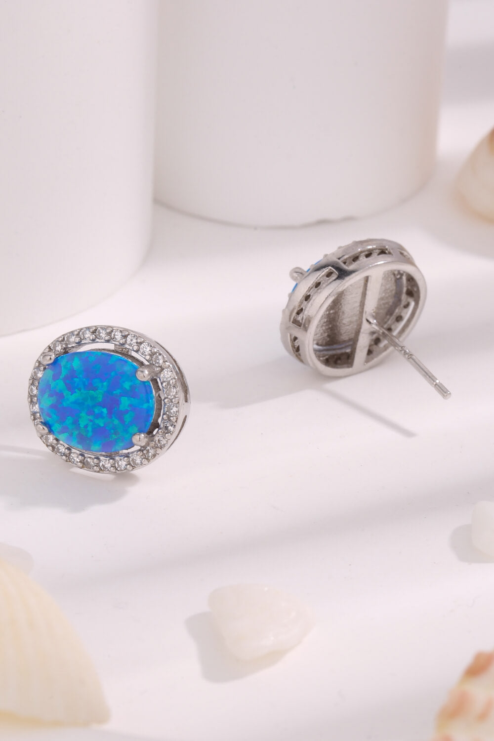 Opal Round Earrings - T - 2 COLORS -