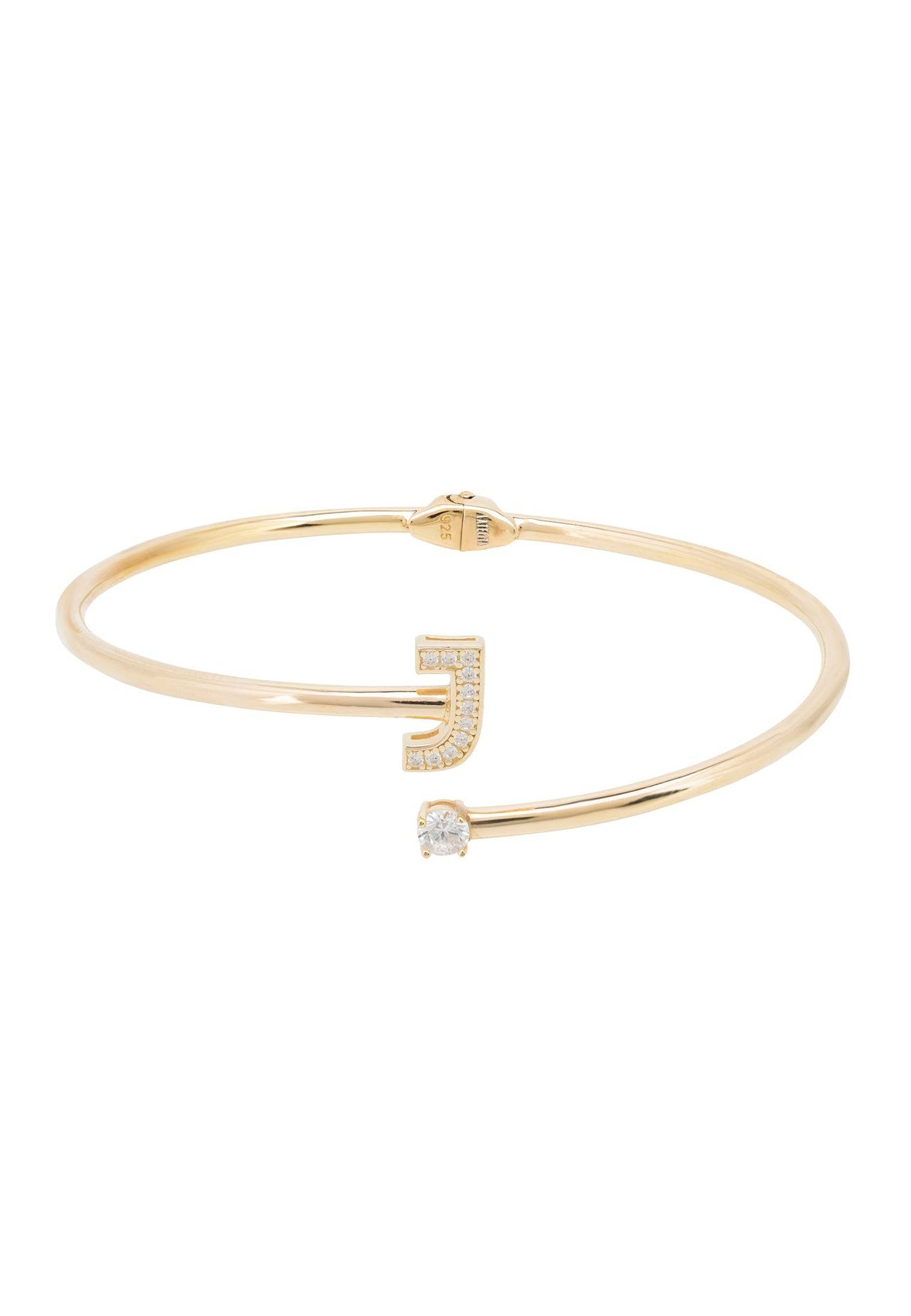 Initial Bangle Gold J -