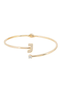 Thumbnail for Initial Bangle Gold J -