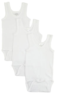 Thumbnail for Bambini White Tank Top Onezie - 3 PACK - 1 COLOR -