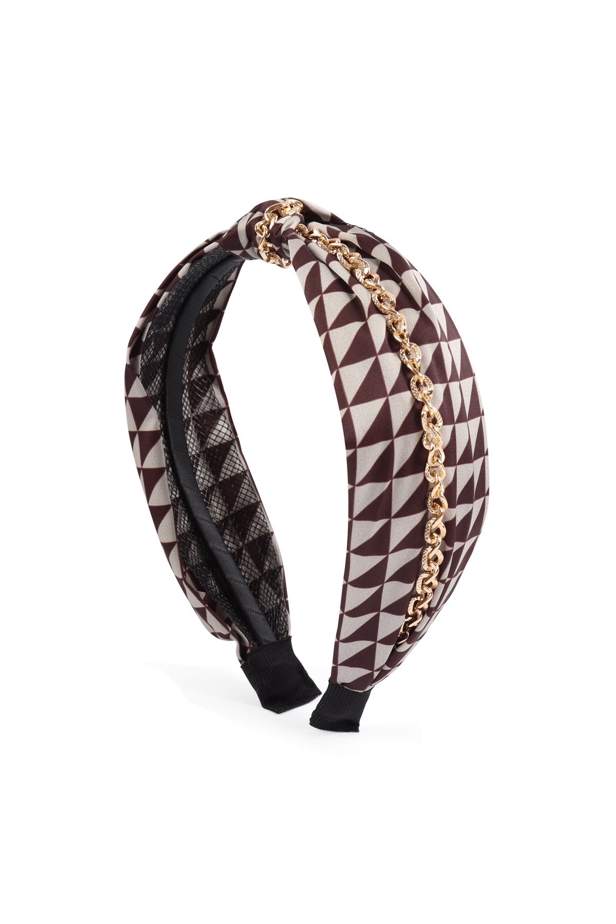 Chevron Pattern With Chain Knot Headband - 3 COLORS