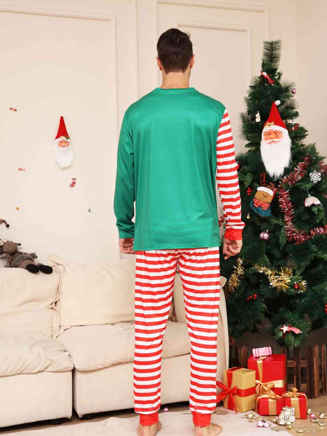 MEN Full Size MERRY CHRISTMAS Top and Pants Set - T -