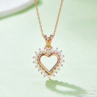 Thumbnail for Moissanite 925 Sterling Silver Heart Pendant Necklace