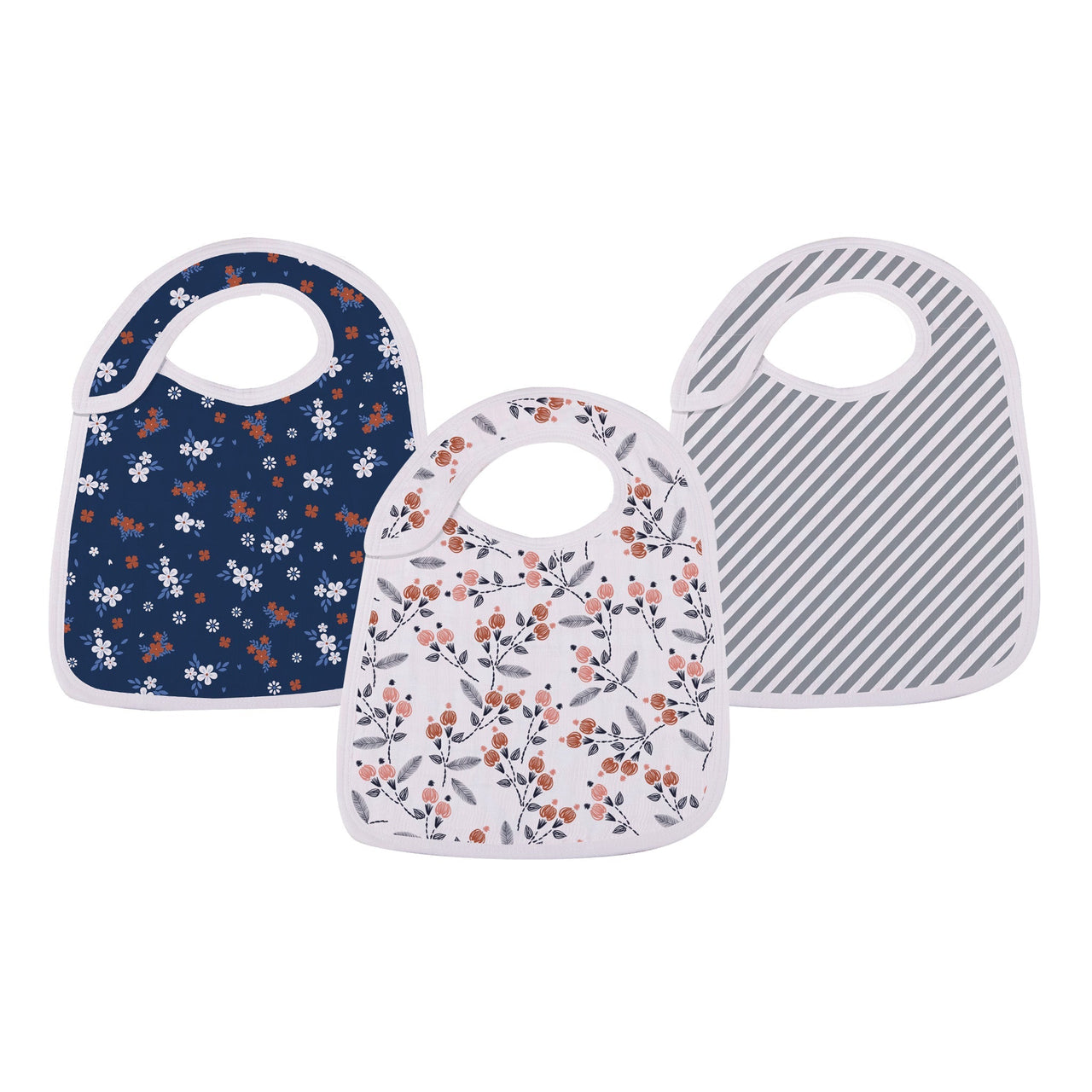 Newcastle - Blooms Floral Snap Bib Set of 3 -