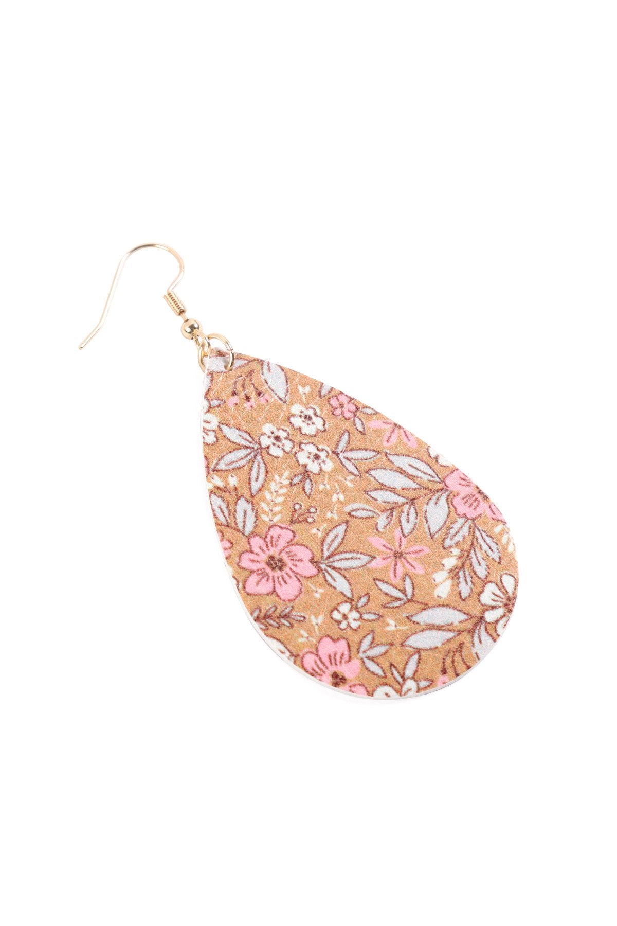 Floral Printed Pear-Shaped Earrings - 7 COLORS -