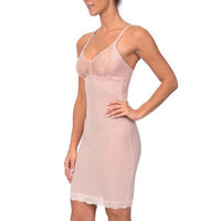 Thumbnail for Hi Power Mesh Full Body Slip Shaper With Lace Detail at Bust -