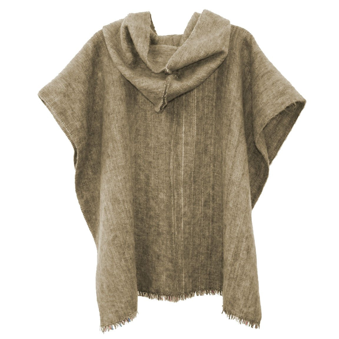 Cabin Measures - Alpaca Wool Poncho With Hood in Camel -