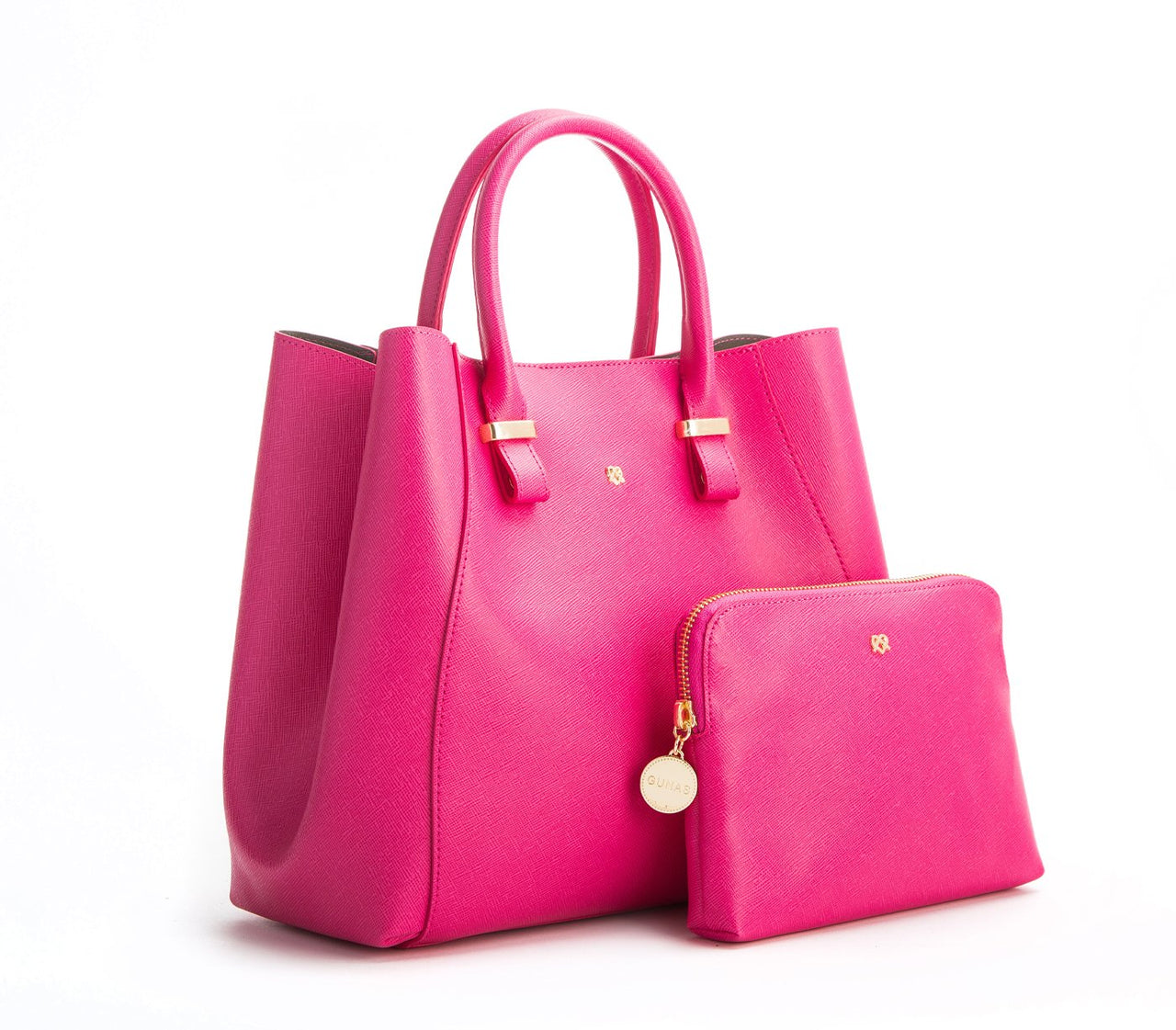 GUNAS NEW YORK - Jane - Hot Pink Vegan Leather Satchel with dust bag - 1 COLOR -