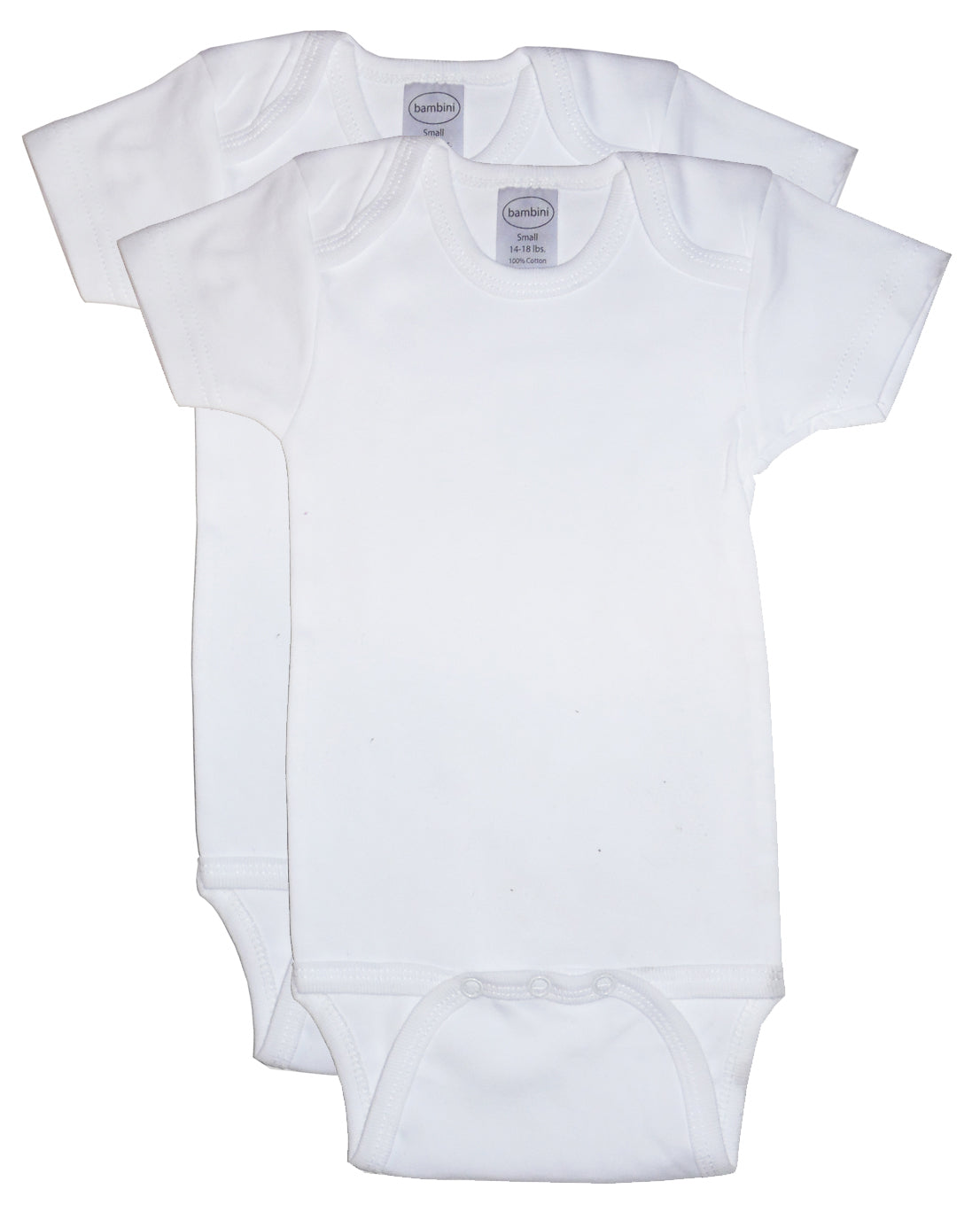 Bambini 2 Pack One Piece White - 1 COLOR -