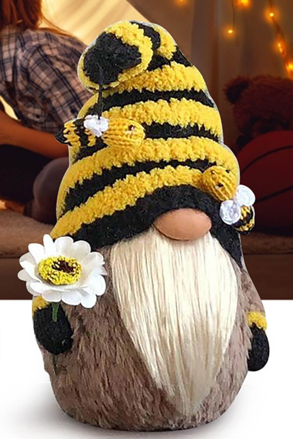 Set of 2 Bee Gnomes - 9.5" - 2 PCS - 2 TYPES / SET - [5-10 DAY DELIVERY] - T -