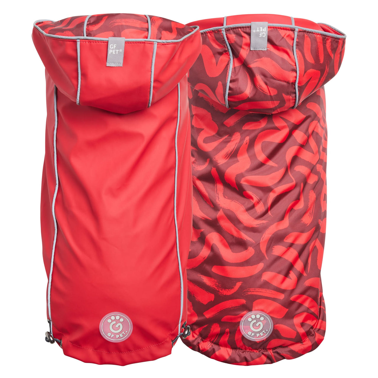 Reversible Elasto-Fit Raincoat - Red/Red - 9 SIZES -